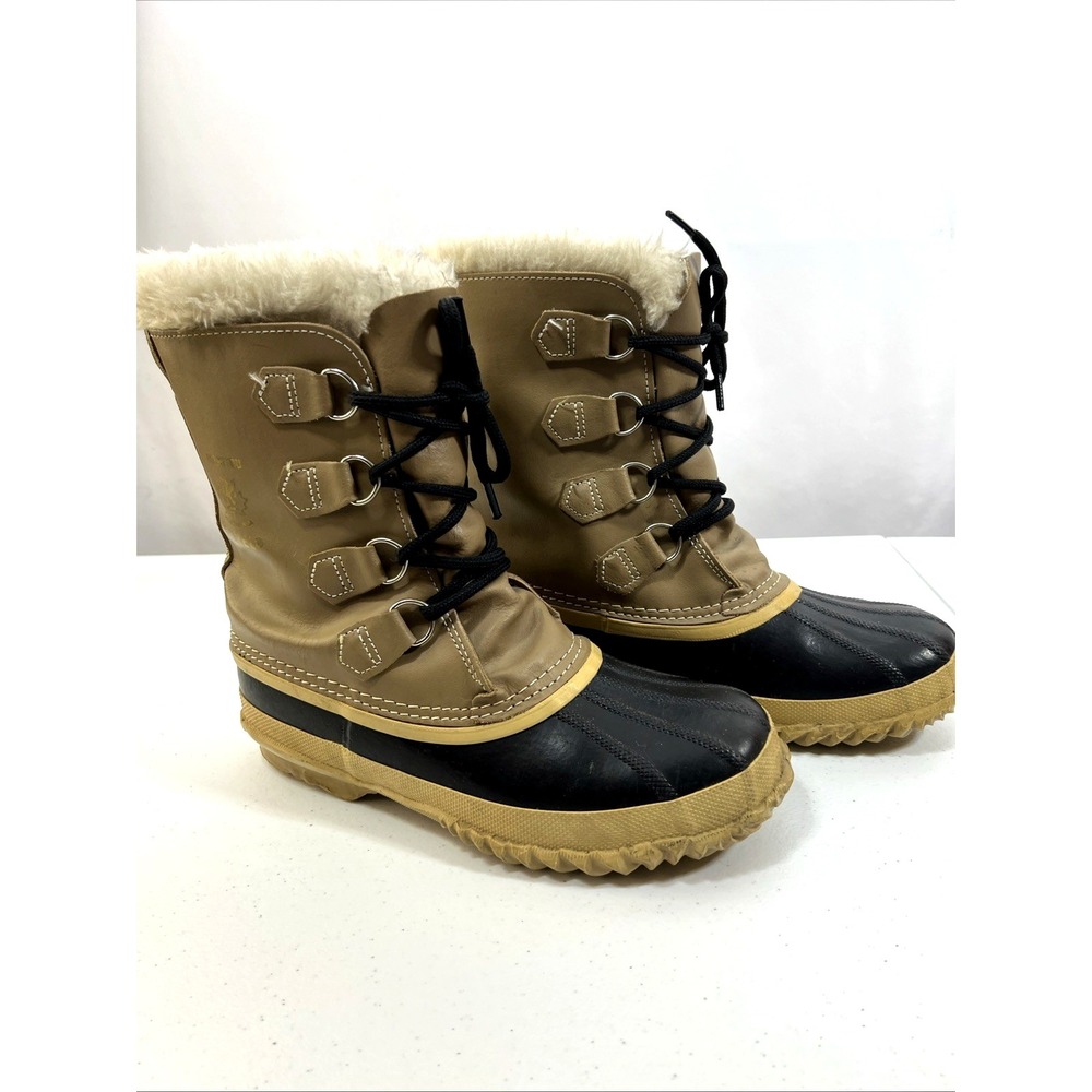 Sorel Women's Vintage Manitou Wool Lined Waterproof Winter Boots Canada Size 8